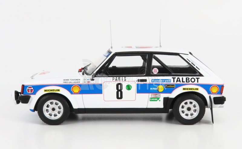 Ixo-models Talbot Sunbeam Lotus (nočná verzia) N 8 Rally Montecarlo 1981 H.toivonen - F.gallagher 1:24 Biela svetlomodrá
