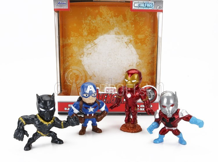 Jada Sada figúrok 4x Avengers - Black Panther - Iron Man - Ant-man - Captain America - cm. 6.0 1:32 Rôzne