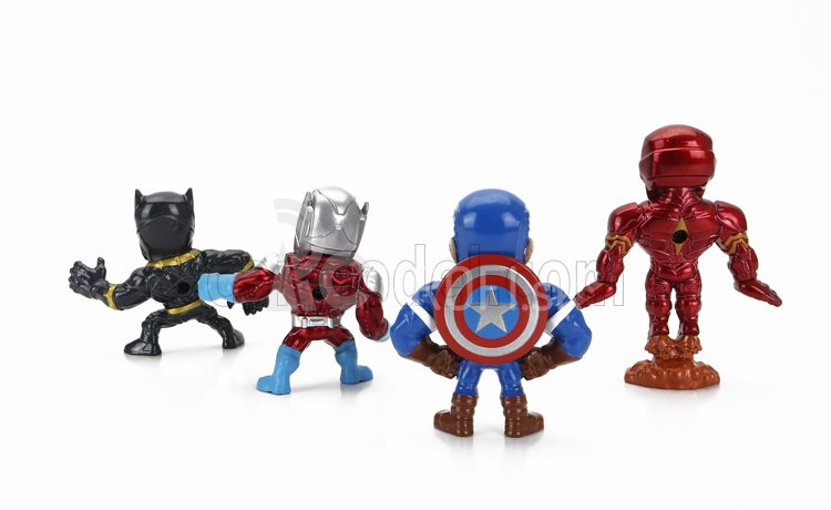 Jada Sada figúrok 4x Avengers - Black Panther - Iron Man - Ant-man - Captain America - cm. 6.0 1:32 Rôzne
