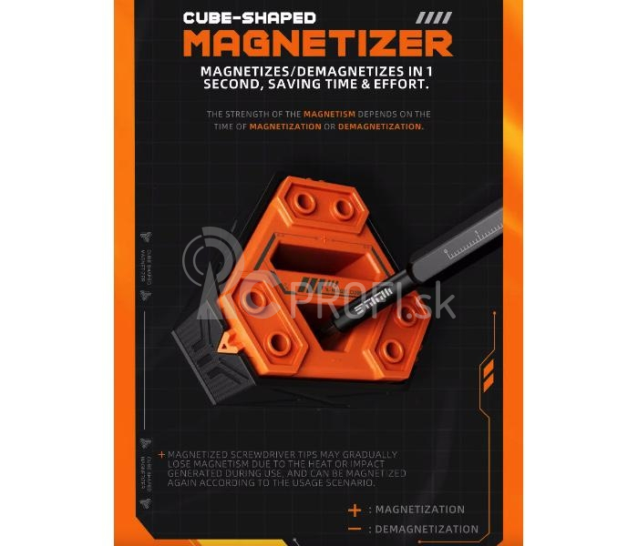 JAKEMY Magnetizátor / demagnetizátor v tvare kocky