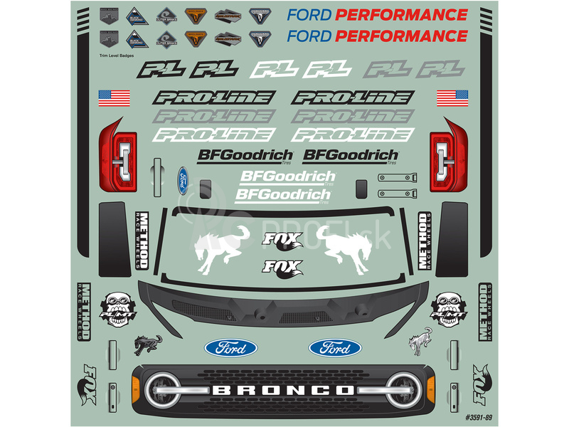 Karoséria Pro-Line 1:10 Ford Bronco 2021 (Stampede, Granite, Vorteks)