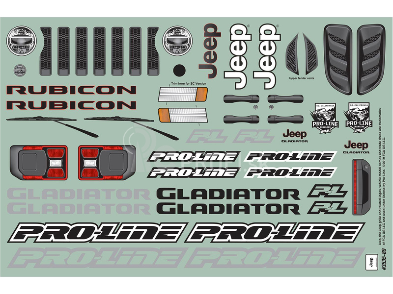 Karoséria Pro-Line 1:10 Jeep Gladiator Rubicon (krátka trať)