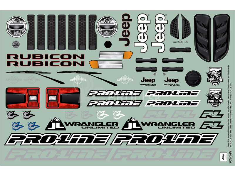 Karoséria Pro-Line 1:10 Jeep Wrangler JL Unlimited Rubicon (Crawler 313mm)