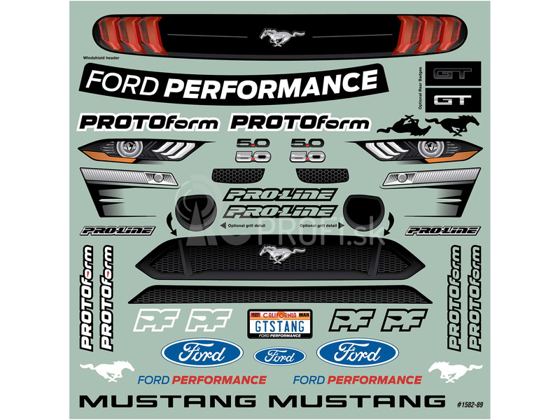 Karoséria PROTOform 1:8 Ford Mustang 2021 (Arrma Vendetta)