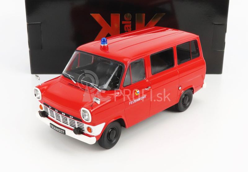 Kk-scale Ford england Transit Minibus Fire Brigade 1965 1:18 Red