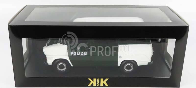 Kk-scale Ford england Transit Mki Minibus Hamburg Polizei 1965 1:18 Bielozelený