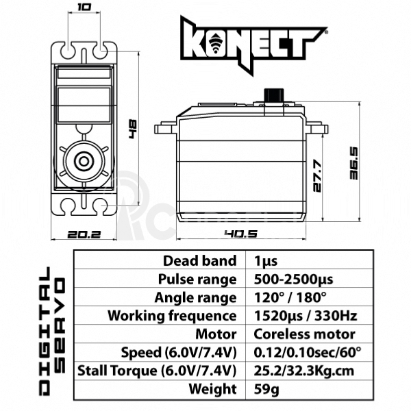 KONECT 32 kg servo - PROFI