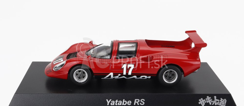 Kyosho Ferrari Dino 206 N 17 Racing 1967 s knihou - The Circuit Wolf - Yatabe Rs - Manga Movie 1:64 červená