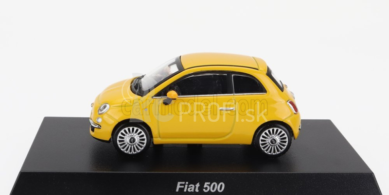 Kyosho Fiat Nuova 500 2007 s knihou 1:64 žltá