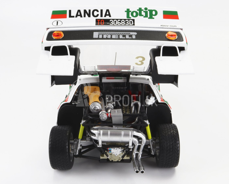 Kyosho Lancia 037 Totip N 3 Rally Isola D'elba 1985 D.cerrato - G.cerri 1:18 Biela červená zelená