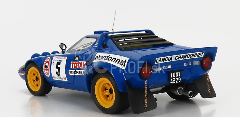 Kyosho Lancia Stratos Hf (nočná verzia) N 5 2nd Rally Tour De Corse 1976 B.darniche - A.mahe 1:18 Modrá