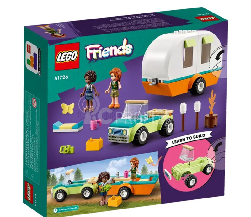 Lego Automobil Lego Friends - Camping Holiday - Auto s prívesom Roulotte - 87 Pezzi - Dieliky Rôzne