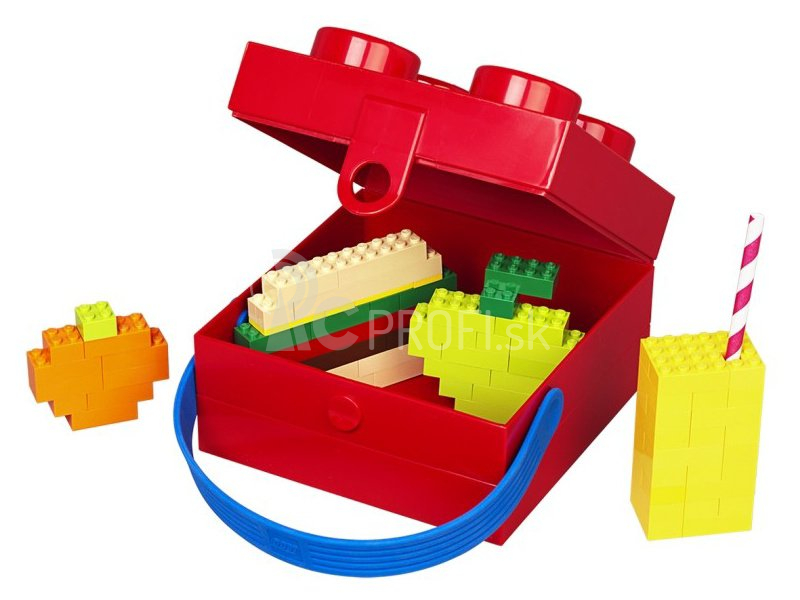 LEGO box s rukoväťou 166 x 165 x 117 mm – modrý