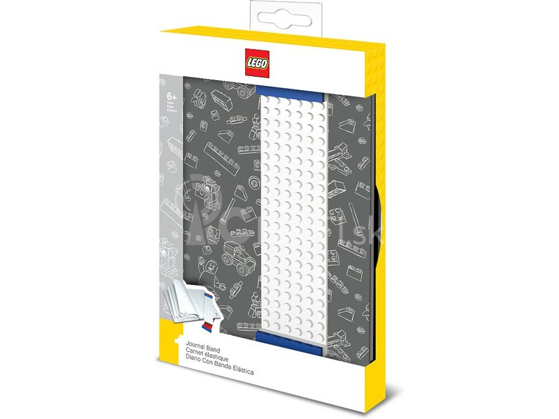 LEGO diár A5 s LEGO pásikom sivý