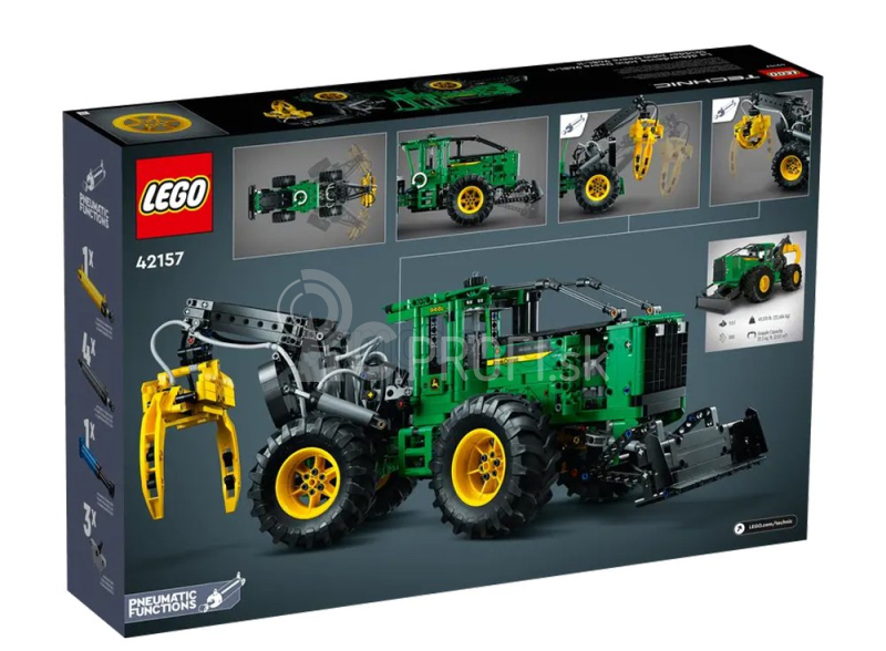 Lego John deere Lego Technic - 948l-ii Traktor so šmykom 2018 - 1492 dielikov Zeleno-žltá