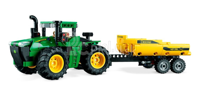 Lego John deere Lego Technic - 9620r 4wd Traktor s prívesom 2018 - 390 Pezzi - 390 dielikov zeleno žltá