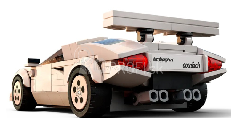 Lego Lamborghini Lego Speed Champion - Countach 5000 1988 - 262 Pezzi - 262 dielikov biela