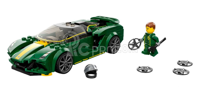 Lego Lotus Lego Speed Champion - Evija 2020 - 247 dielikov Zelenožltá