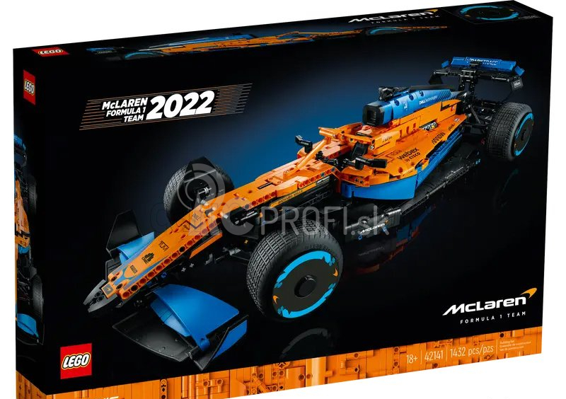 Lego Mclaren Lego Technic - F1 Mcl36 Mercedes Team Mclaren Sezóna 2022 - 1432 Pezzi - 1432 dielikov Oranžová svetlo modrá
