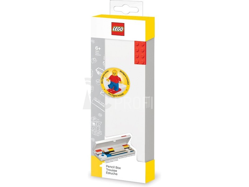 LEGO puzdro s minifigúrkou červené