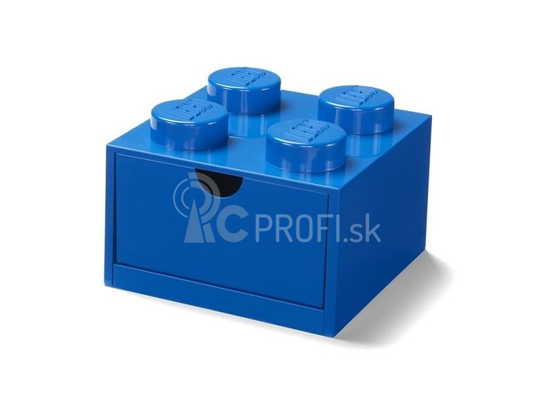 LEGO stolný box 4 so zásuvkou modrý