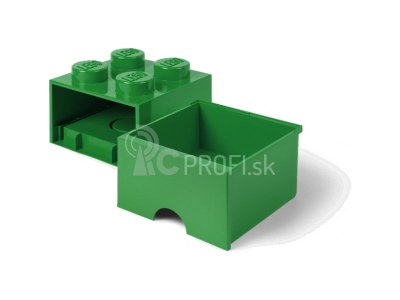 LEGO úložný box so zásuvkou 250x250x180 mm – tmavosivý