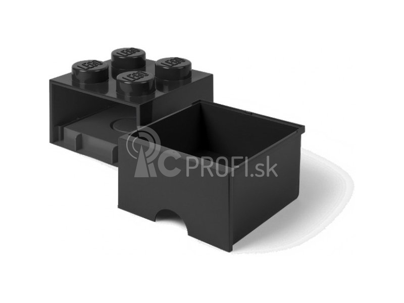 LEGO úložný box so zásuvkou 250x250x180mm – čierny