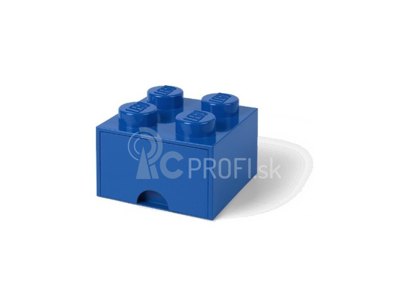 LEGO úložný box so zásuvkou 250x250x180mm – modrý