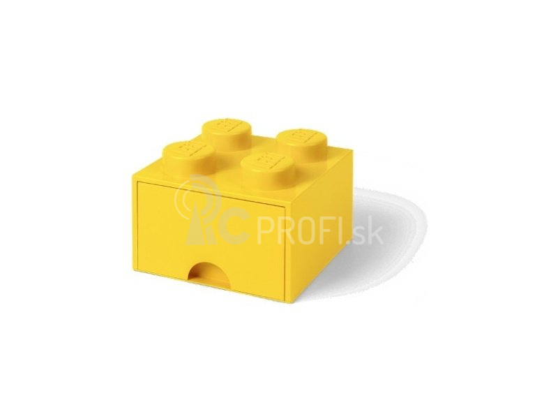 LEGO úložný box so zásuvkou 250x250x180mm – žltý