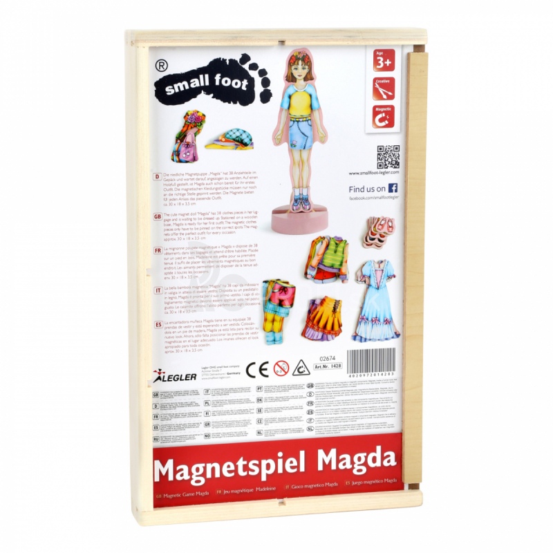 Magnetická obliekacia bábika Magda s malou nohou