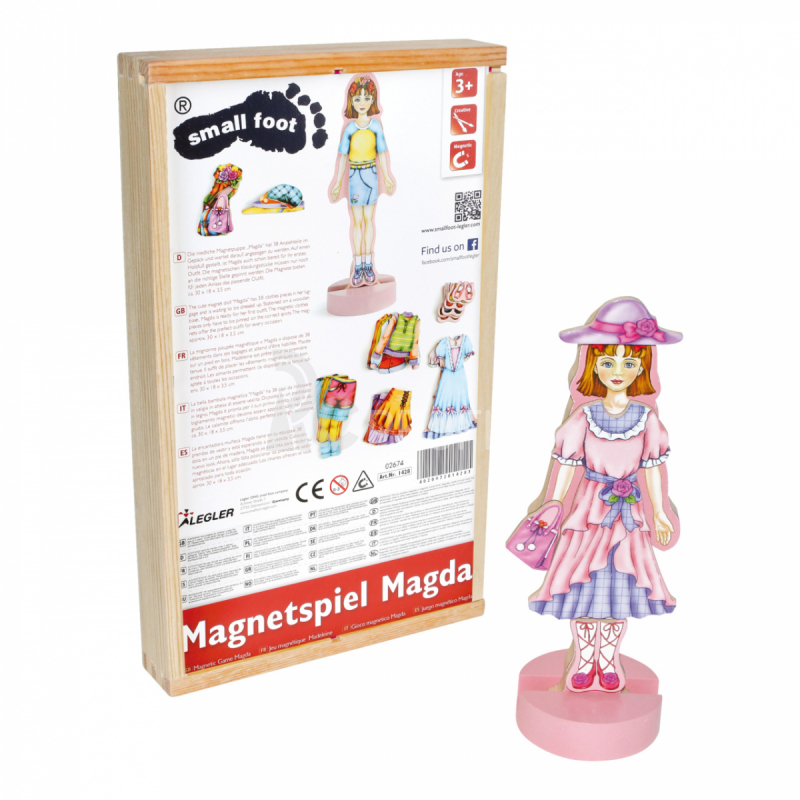 Magnetická obliekacia bábika Magda s malou nohou
