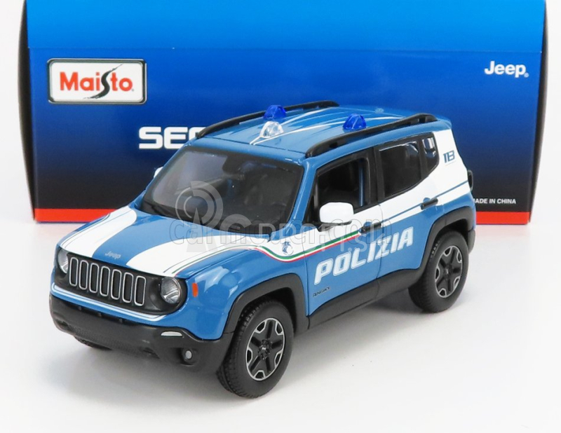 Maisto Jeep Renegade Polizia 2017 1:24 svetlomodro-biela