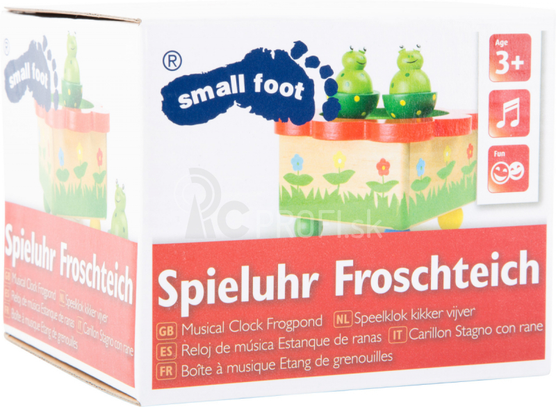 Malá noha Drevená krabica na hračky Frog