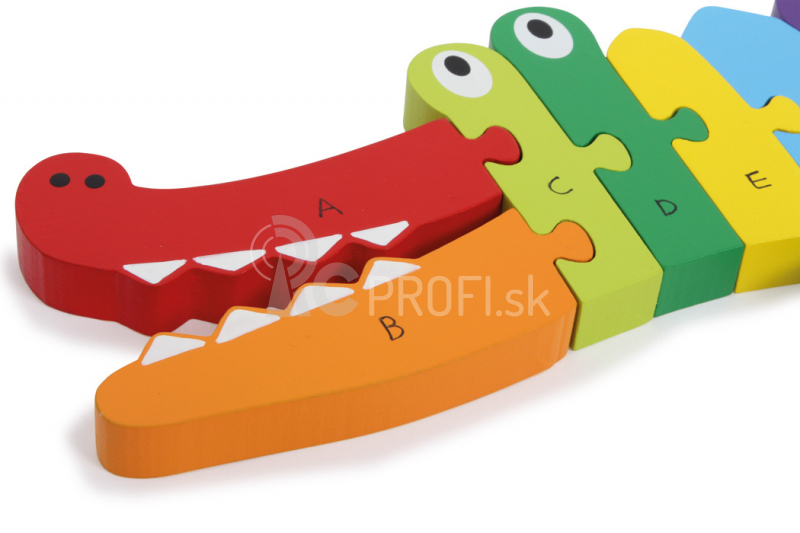 Malá noha Vkladanie puzzle krokodíl ABC
