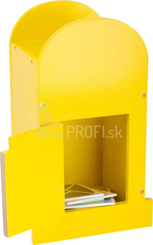 Malá poštová schránka s listami s poškodeným obalom