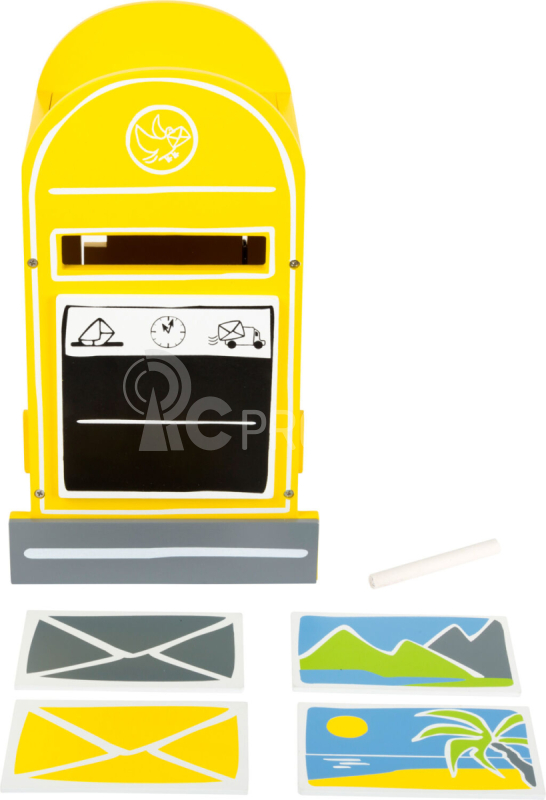 Malá poštová schránka s listami s poškodeným obalom