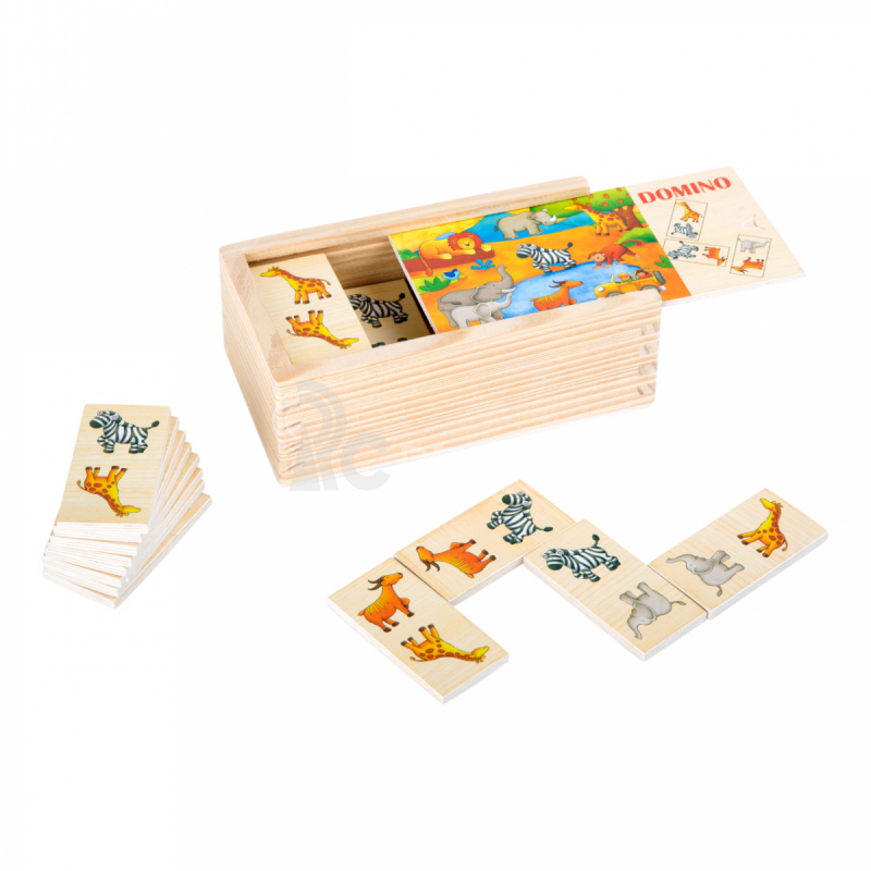 Malé drevené domino Safari