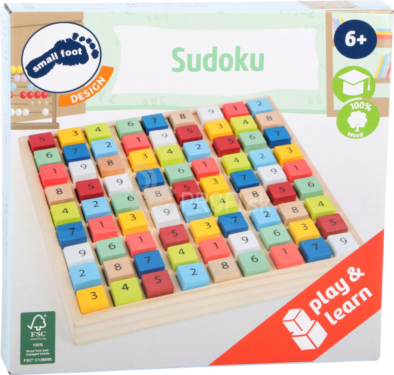 Malé drevené kocky Sudoku