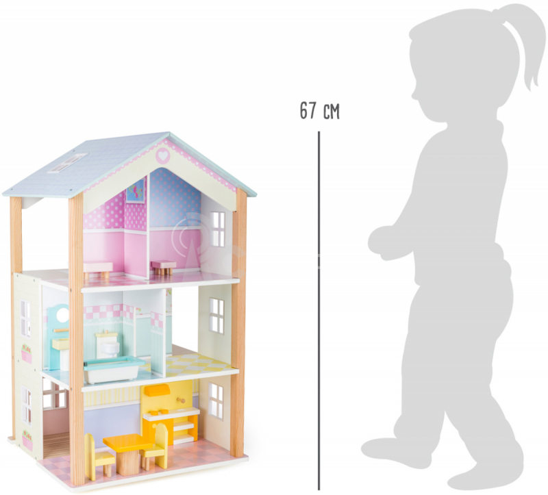Malý domček pre bábiky na nožičkách Revolving Palace