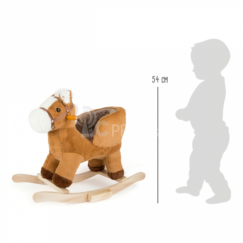 Malý hojdací kôň s opierkou na nohy hnedý