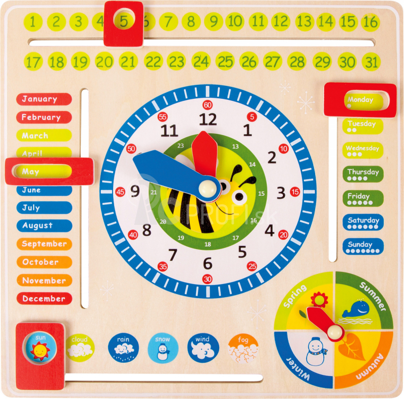 Malý nožný didaktický kalendár včela ENG
