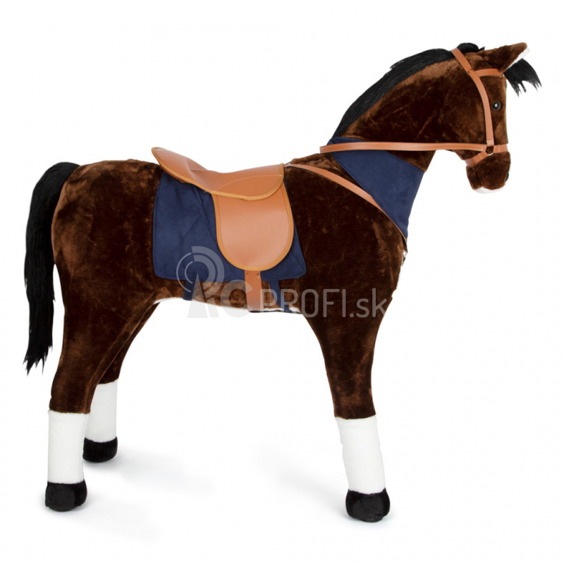 Malý sediaci kôň XL hnedý so zvukom
