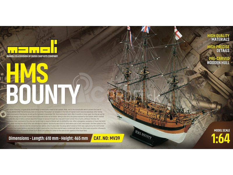 MAMOLI H.M.S. Bounty 1787 1:64 kit