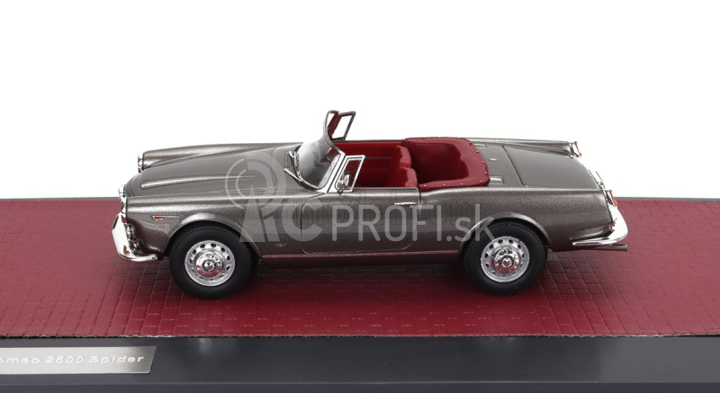 Matrix modely v mierke Alfa romeo 2600 Spider Cabriolet Open 1962 1:43 Grey Met