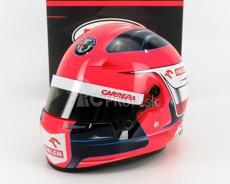 Mini prilba Bell helma F1 Casco Prilba Alfa Romeo C39 Team Racing Orlen Sezóna 2020 R.kubica 1:2 Červená