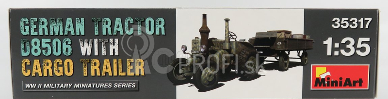 Miniart Lanz Bulldog D8506 Vojenský ťahač s prívesom 1942 1:35 /