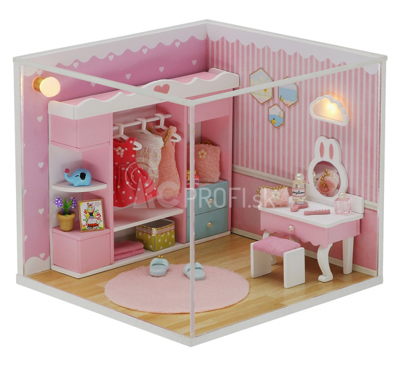 Miniatúrny domček pre dve deti Roztomilá šatňa