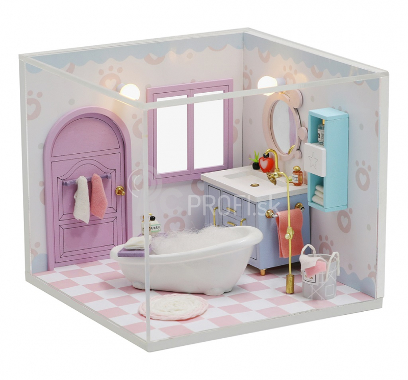 Miniatúrny domček pre dve deti Útulná kúpeľňa