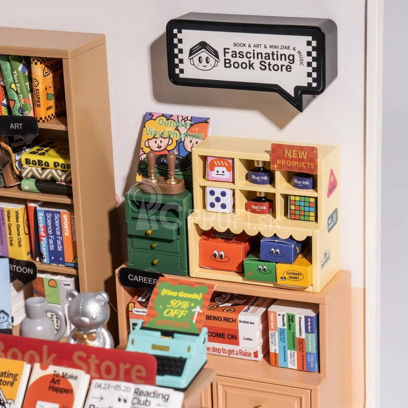 Miniatúrny domček RoboTime Fascinujúce kníhkupectvo