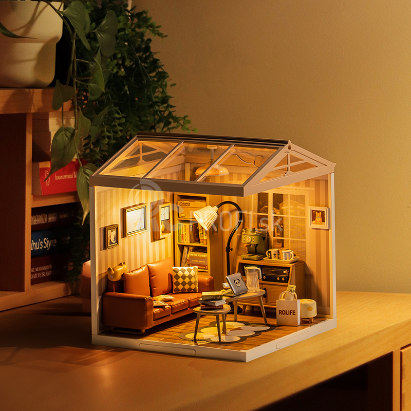 Miniatúrny domček RoboTime Útulná obývacia izba